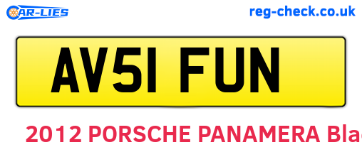 AV51FUN are the vehicle registration plates.