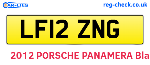 LF12ZNG are the vehicle registration plates.