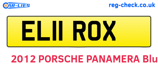 EL11ROX are the vehicle registration plates.