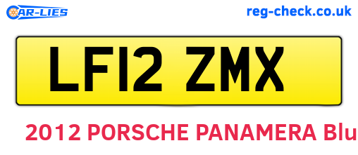 LF12ZMX are the vehicle registration plates.