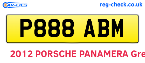 P888ABM are the vehicle registration plates.