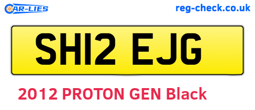 SH12EJG are the vehicle registration plates.