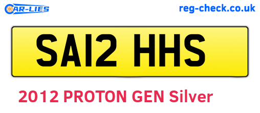 SA12HHS are the vehicle registration plates.