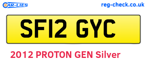 SF12GYC are the vehicle registration plates.