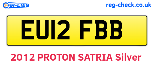 EU12FBB are the vehicle registration plates.