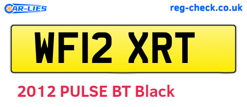 WF12XRT are the vehicle registration plates.