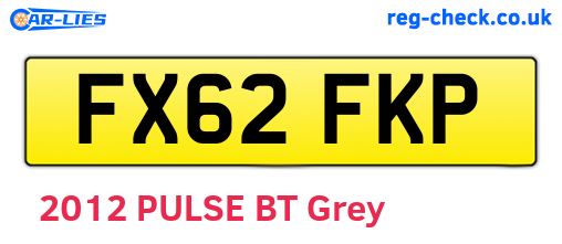 FX62FKP are the vehicle registration plates.