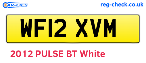WF12XVM are the vehicle registration plates.