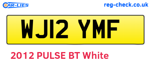 WJ12YMF are the vehicle registration plates.