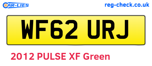 WF62URJ are the vehicle registration plates.