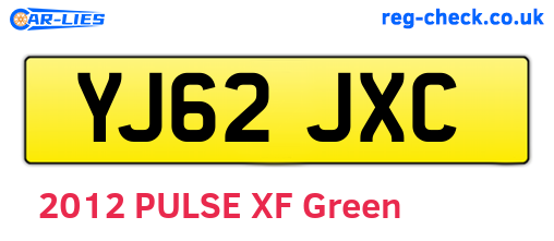 YJ62JXC are the vehicle registration plates.