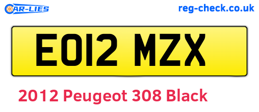 Black 2012 Peugeot 308 (EO12MZX)