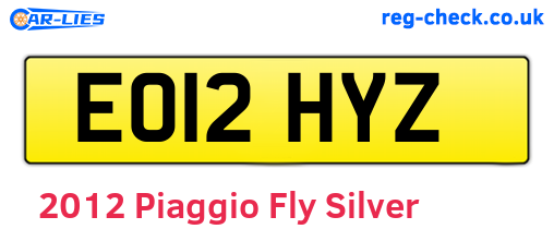 Silver 2012 Piaggio Fly (EO12HYZ)