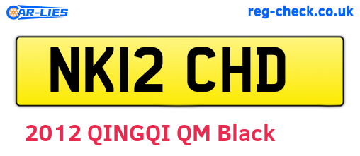 NK12CHD are the vehicle registration plates.