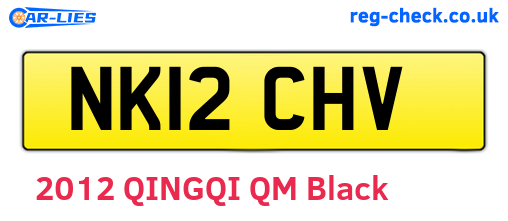 NK12CHV are the vehicle registration plates.