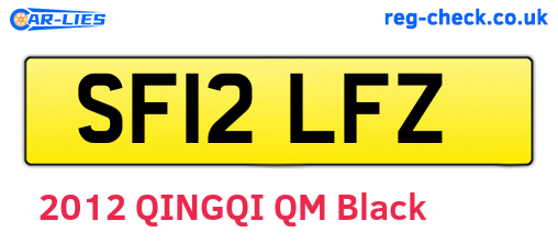 SF12LFZ are the vehicle registration plates.