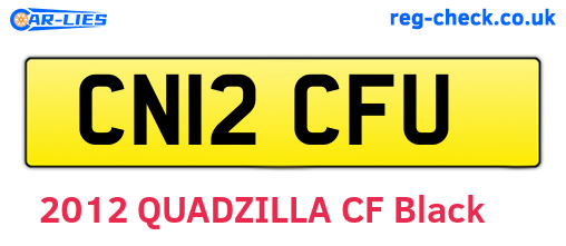 CN12CFU are the vehicle registration plates.