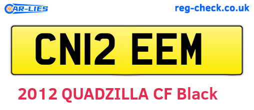 CN12EEM are the vehicle registration plates.