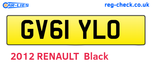 GV61YLO are the vehicle registration plates.