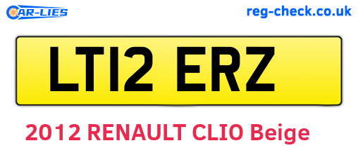 LT12ERZ are the vehicle registration plates.