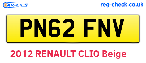 PN62FNV are the vehicle registration plates.