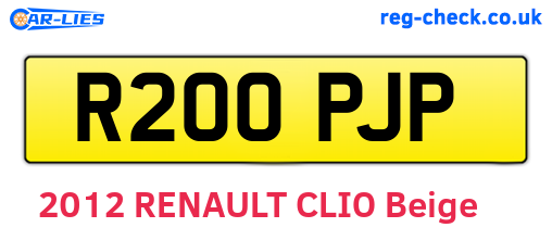 R200PJP are the vehicle registration plates.