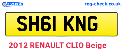 SH61KNG are the vehicle registration plates.