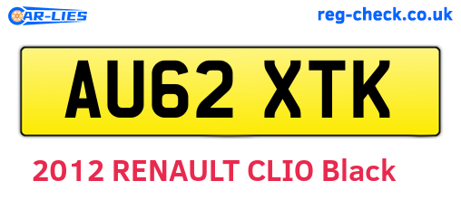 AU62XTK are the vehicle registration plates.