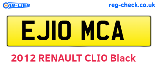 EJ10MCA are the vehicle registration plates.