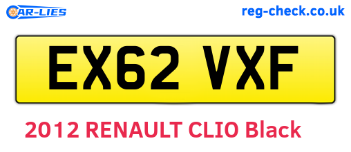 EX62VXF are the vehicle registration plates.