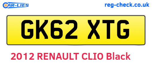 GK62XTG are the vehicle registration plates.