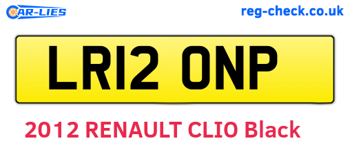 LR12ONP are the vehicle registration plates.
