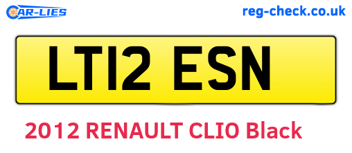 LT12ESN are the vehicle registration plates.
