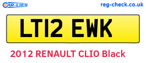 LT12EWK are the vehicle registration plates.