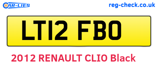 LT12FBO are the vehicle registration plates.