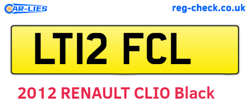 LT12FCL are the vehicle registration plates.