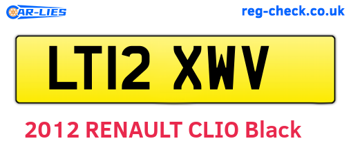 LT12XWV are the vehicle registration plates.