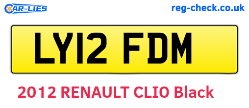 LY12FDM are the vehicle registration plates.