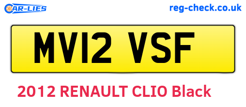 MV12VSF are the vehicle registration plates.