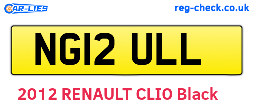 NG12ULL are the vehicle registration plates.