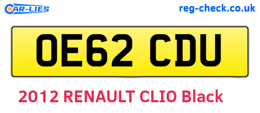 OE62CDU are the vehicle registration plates.
