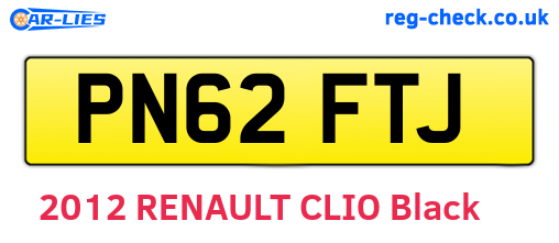 PN62FTJ are the vehicle registration plates.