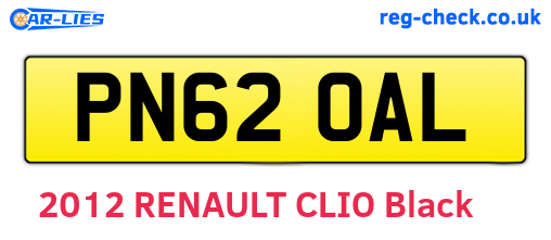 PN62OAL are the vehicle registration plates.