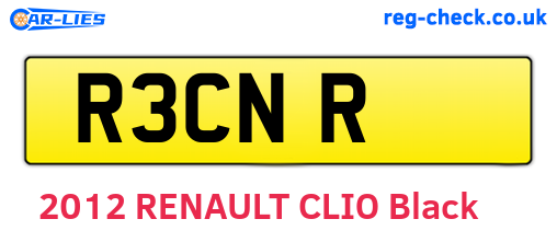 R3CNR are the vehicle registration plates.