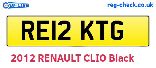 RE12KTG are the vehicle registration plates.