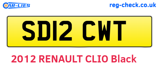SD12CWT are the vehicle registration plates.