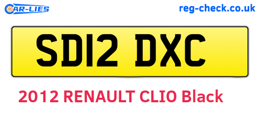 SD12DXC are the vehicle registration plates.
