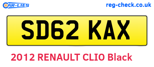 SD62KAX are the vehicle registration plates.
