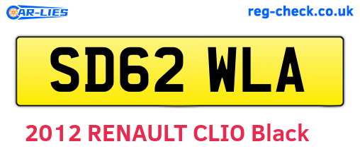 SD62WLA are the vehicle registration plates.