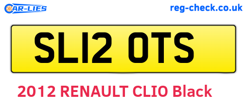SL12OTS are the vehicle registration plates.